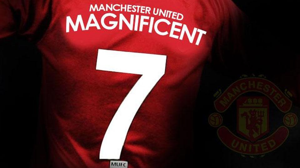 Jersey bernomor punggung tujuh Manchester United. - INDOSPORT